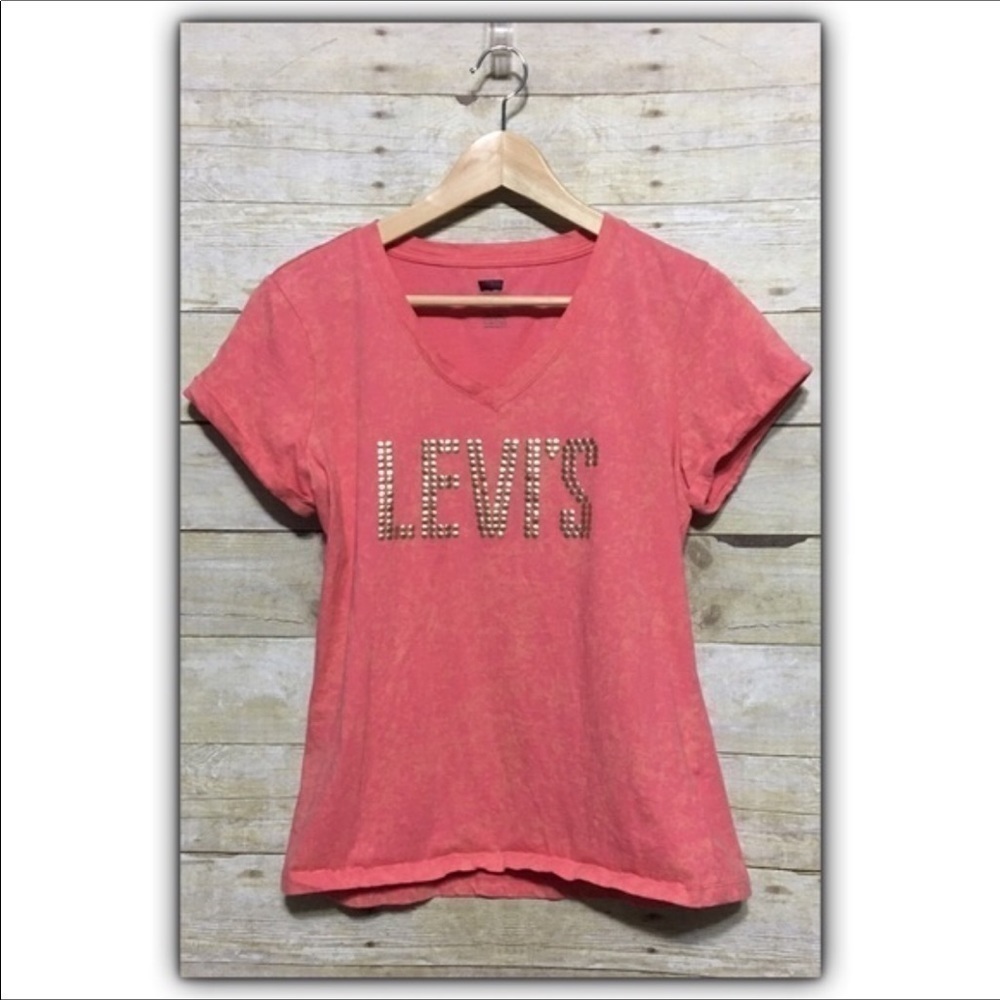 Levi’s studded splotchy mottled acid dye tee L